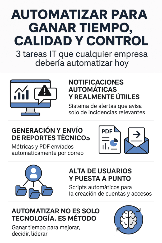 Automatización de tareas IT para mejorar calidad, tiempo y control