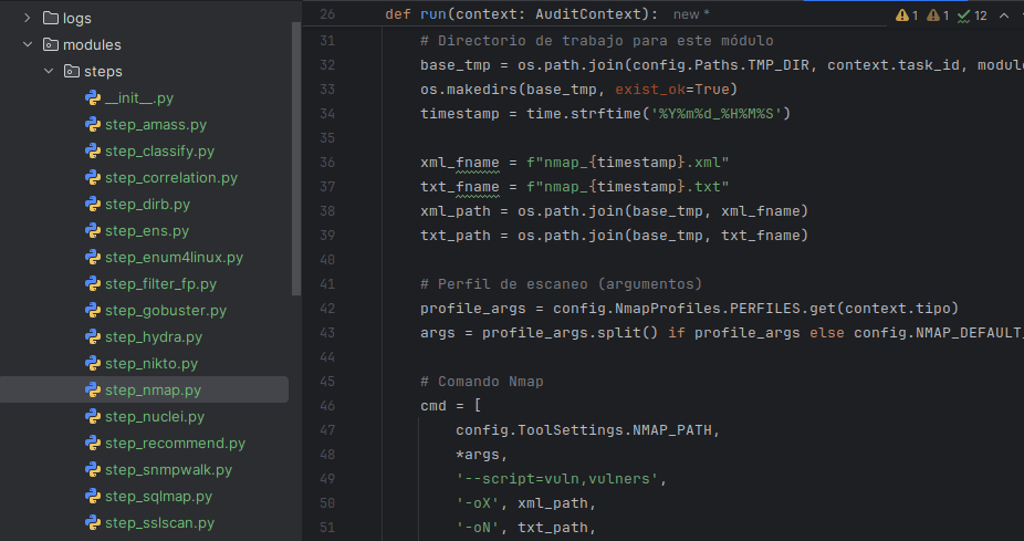 Desarrollo de una plataforma propia de auditoría de ciberseguridad en Python