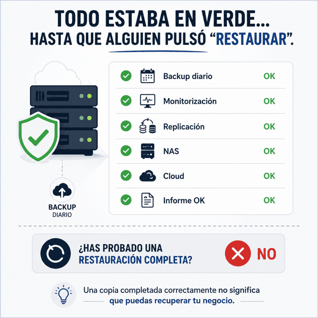 Prueba de restauración y continuidad de negocio